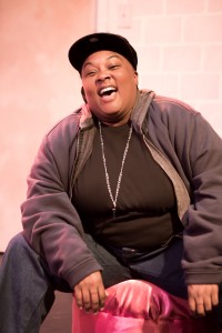 Phaedra Tillery as Nikki in THE LEGEND OF PINK by Kheven LaGrone, directed by AeJay Mitchell; A Theatre Rhinoceros Production at The Gateway Theatre (formerly The Eureka Theatre.)