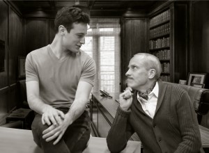 Pictured left to right: Jake Soss as Clifford Anderson and John Fisher* as Sidney Bruhl in Ira Levin' s Classic Thriller DEATHTRAP; A Theatre Rhinoceros Production at The Gateway Theatre; Photo by David Wilson.*Member, Actors' Equity Association.
