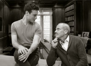 Pictured left to right: Jake Soss as Clifford Anderson and John Fisher* as Sidney Bruhl in Ira Levin' s Classic Thriller DEATHTRAP; A Theatre Rhinoceros Production at The Gateway Theatre; Photo by David Wilson.*Member, Actors' Equity Association.