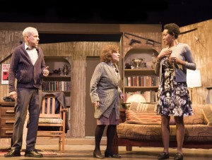 Pictured left to right: John Fisher* as Sidney Bruhl, Anne Hallinan as Helga Ten Dorp and Jake Soss as Clifford Anderson in Ira Levin’s Classic Thriller DEATHTRAP; A Theatre Rhinoceros Production at The Gateway Theatre; Directed by Jerry Metzker and John Fisher. Photo by David Wilson. *Member, Actors’ Equity Association.
