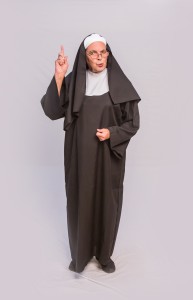 Kim K. Larsen as the Mother Superior in the Theatre Rhinoceros production of SISTER ACT: THE MUSICAL, directed and choreographed by AeJay Mitchell; at the Gateway Theater. Photo by David Wilson.