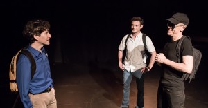 Gabriel A. Ross as Jason, Jake Soss as Cranston, and John Fisher* as Clark Tail in John Fisher’s ACTION HERO