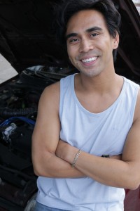 Earl Alfred Pays plays Danny in DRIVEN, by Boni Alvarez, directed by Ely Sonny Orquiza. A Theatre Rhinoceros at Spark Arts. Photo credit: Vince Thomas.