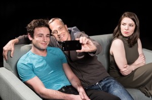 Jacob Soss as Plant, John Fisher* as Jack, and Polly Levi as Diana in RADICAL