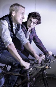 Pictured left to right: John Fisher* as Jack and Jacob Soss as Plant in RADICAL, written and directed by John Fisher. A Theatre Rhinoceros Production at Spark Arts. Photo by David Wilson. *Member, Actors’ Equity Association
