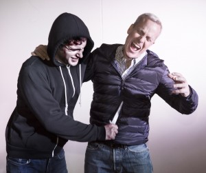 Pictured left to right: John Fisher* as Jack and Jacob Soss as Plant in RADICAL, written and directed by John Fisher. A Theatre Rhinoceros Production at Spark Arts. Photo by David Wilson. *Member, Actors’ Equity Association
