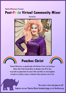 Peaches Christ poster for Post-PRIDE Community Mixer