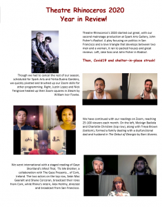 Theatre Rhinoceros 2020 Year in Review