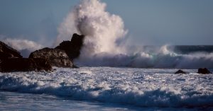 Breaking wave for "Pirates Cove"