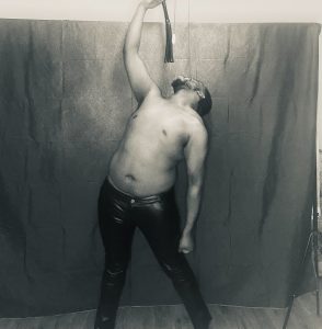 Baby Boy sanding with whip-web